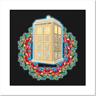 GINGERBREAD TARDIS Posters and Art